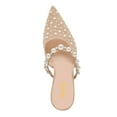 thumbnail image 3 of XYD Women Elegant Pearl Stiletto Heels Mules Mesh Pointed Closed Toe Sandals Slip On Backless Wedding Shoes Size 7 Blush, 3 of 4