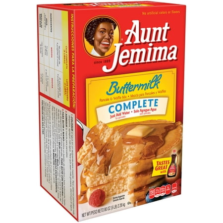 (6 Pack) Aunt Jemima Buttermilk Complete Pancake & Waffle Mix 80 oz
