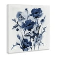 thumbnail image 3 of Stupell Industries Indigo Poppies & Butterflies Canvas Wall Art design by Paul Brent, 17 x 17, 3 of 7
