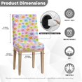 thumbnail image 6 of Xoenoiee Colorful Daisy Flower Print Waterproof Dining Room Chair Cover, Stretch Jacquard Parson Chair Slipcover Removable Washable Chair Protector for Home, Restaurant, Banquet, 1 Pack, 6 of 7