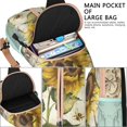 thumbnail image 4 of Sunflower and Butterfly Design Sling Backpack with Lightweight Durable Construction, Adjustable Strap, Multiple Compartments for Travel, Gym, Daily Commuting, 4 of 5