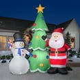 thumbnail image 2 of Airblown Inflatables Santa and Snowman Tree Scene, 2 of 3