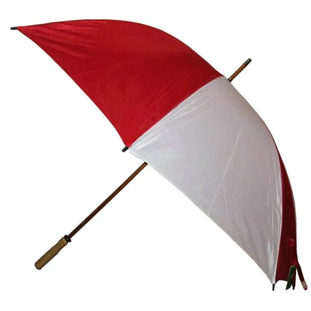 Conch Umbrellas 1160WRed 60 in. Jumbo Golf Umbrella With Wood Shaft