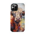 thumbnail image 3 of Cute iPhone Cases - Highland Harmony: Robust Rocky Mountain-Inspired Tough iPhone Case Featuring an Expressionism Fresco Highland Cow, Farm, 3 of 6