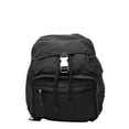 thumbnail image 1 of Pre-Owned Prada Triangle Logo Plate Mini Backpack in Black Nylon for Women (Good), 1 of 14