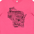 thumbnail image 4 of Inktastic Wisconsin State Word Salad Youth T-Shirt, 4 of 5