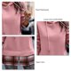 thumbnail image 5 of Mujeres patchwork con capucha poliéster fibra manga larga abierto dobladillo pullover Plaid patchwork sudaderas con capucha para el trabajo diario, 5 of 6