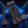 thumbnail image 6 of Necvior Big 4Pin Power Cable IDE Power 1 to 5 Splitter Extension Cable Data Transmission, 6 of 7