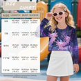 thumbnail image 7 of COEQINE Girls Loose Fit Crop Top, Long Sleeve Comfort Sweatshirt, Fall Winter Clothes Crewneck Pullover for School Tween Age 9-10, Axolotl Violet, 7 of 7