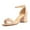 Nude, variant on XYD Women Block Mid Heel Sandals Knotted Strap Open Toe Ankle Strap Pumps Daily Dressy Summer Shoes Size 16 Black