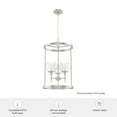 thumbnail image 6 of Hunter - Xidane 3-light Brushed Nickel, Medium Size Pendant Light, Dimmable, Mid Century Modern Style, Cylinder Shaped, for Bedrooms, Dining, Living Rooms - 19750, 6 of 6