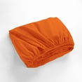 thumbnail image 6 of 600 Thread Count 3 Piece (1- Fitted Sheet + 2- Pillow cover) Quality 21 Inch Deep Pocket 100% Egyptian Cotton Color Orange Solid Size Twin, 6 of 6