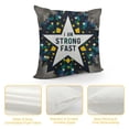 thumbnail image 4 of Creowell Quote Throw Pillow Cover  I Am Strong and Fast Decorative Square Pillow Case for Home Bedroom Living Room Cushion Cover White, 4 of 5