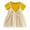 Yellow, variant on Gyratedream Baby Girls Short Sleeve Lace Tutu Princess Dress Summer Knit Tops Sun Dress (0-24 Months,Yellow)