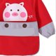 thumbnail image 4 of Toddler Eating Bibs Red Pig Pattern Waterproof Stain Resistant Reversible Extra Long Polyester Fiber Long Sleeves Baby Feeding Bibs Size 120, 4 of 4