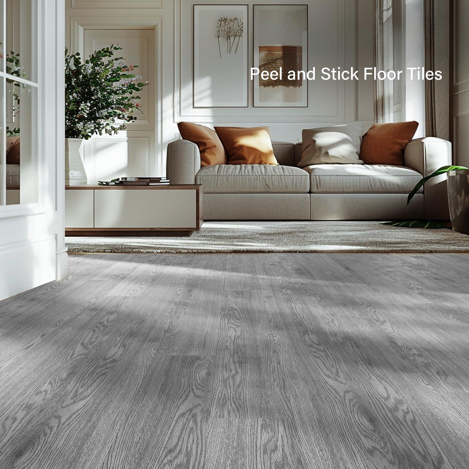 Peel And Stick Floor Tile Vinyl Flooring  Waterproof Plank 5-pack Samples Wood Grain For Bedroom Living Room Kitchen Rv(sample)