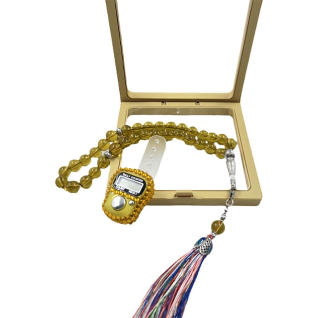 Ruifaya Contador de oración inteligente, contador de dedo electrónico Tasbih, contador de dedo Zikir Digital Tasbeeh, anillos de oración islámicos Azan para musulmanes, reloj despertador, pulsera de