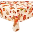 thumbnail image 2 of Violet Linen European Fall Harvest Autumn Turkey, Polyester Woven Printed Fabric, Beige/Multi, 60 Inch by 104 Inch, Seats 8 to 10 people Tablecloths, 2 of 7