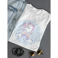 thumbnail image 3 of Cute Baby Unicorn And Rainbow T-Shirt Women -Image by Shutterstock, Female Medium, 3 of 4