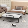 thumbnail image 7 of Slumbrae Folding Bed with Mattress, Twin Size, Heavy Duty Steel Slat Frame, Portable Rollaway Bed with Memory Foam Mattress with Bamboo Rayon Cover, Easy Assembly, Ideal for Guests & Camping, Black, 7 of 7