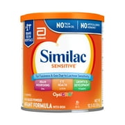 Similac Sensitive Powder Baby Formula, 12.5-oz Can, Pack of 6