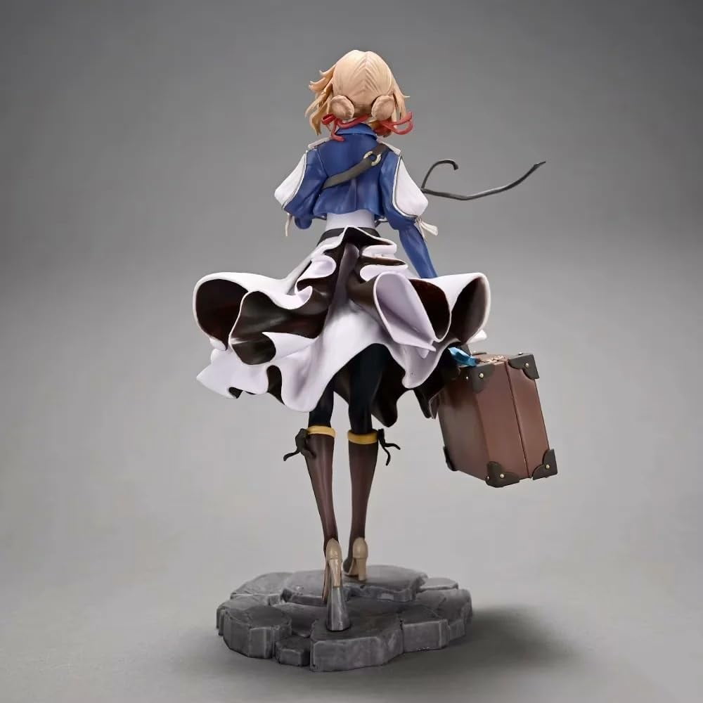 Violet Figure Standing Suitcase Violet Evergarden Action Figures 25cm/9.8inch PVC Anime Cartoon Manga Game Model Statue Collectible Craft Gift