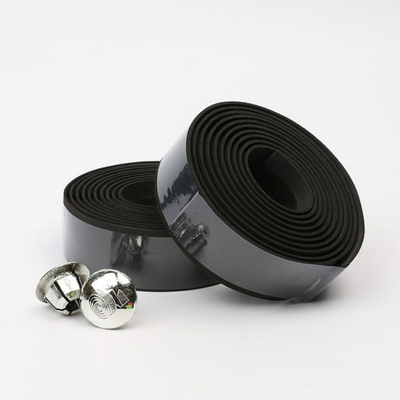Bike Handlebar Tape Cycling Road Handle Rubber Foam Wrap Anti-Slip Shock Absorbing 8 Colors 200CM Black