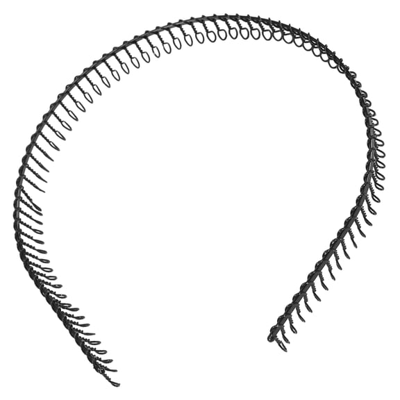 BESTYASH Headbands With Teeth Metal For Women Black 1Pcs 4.7*3.9*0.4in Everyday Outfits
