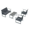 thumbnail image 2 of Outdoor 4-Piece Cushioned Rattan Wicker Chair and Loveseat Furniture Set, 2 of 3