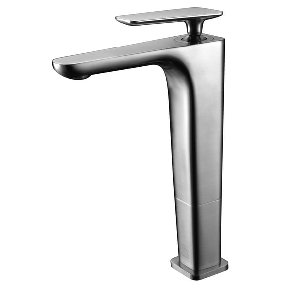 ALFI brand AB1778-BN Brushed Nickel Tall Single Hole Modern Bathroom Faucet