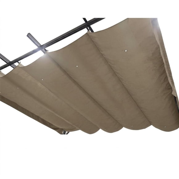 F. Corriveau International San Luis 10' x 12' Pergola Replacement Canopy – Heavy-Duty 300D Polyester, Beige, Outdoor