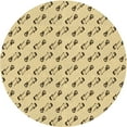 thumbnail image 1 of Ahgly Company Indoor Round Patterned Cinnamon Brown Area Rugs, 3' Round, 1 of 6