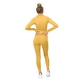 thumbnail image 3 of Women's Workout 2 Piece Jogging Tracksuit J1225-P3584 - Mustard - Small, 3 of 8