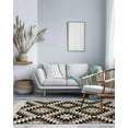 thumbnail image 4 of Brown Aztecs Area Rug 3x5ft Woven Runner Rug,Abstract Southwest Geometric Vintage Tribal Washable Living Room Hallway Bedroom Kitchen Carpet with Tassels,Indoor Outdoor Throw Door Mat for Entryway, 4 of 5