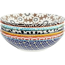 Certified International Chelsea All Purpose Porcelain Bowls, Set of 6, Multicolor, 32 ounces