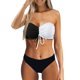 thumbnail image 1 of Gibobby Conjunto de bikini para mujer Nuevo traje de baño de mujer Split negro Patchwork Bikini Bikini(Negro,XL), 1 of 5