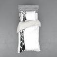 thumbnail image 2 of Ambesonne African Bedding Set 4 Pcs, Sketchy Savannah Giraffe, Queen, White and Grey, 2 of 3