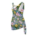 thumbnail image 5 of Whosucclay Floral Garden Print Girls One Piece Swimsuit with Mesh Cover Up for Summer Swimming, Adjustable Strap Removable Bra Girls One Piece Swimsuits, 17-18 Years Old, 5 of 10