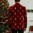 thumbnail image 4 of Ugly Christmas Blazer Men Corduroy Slim Fit Jacket 3 Button Funny Xmas Print Vintage Holiday Party Sport Coat Hot Pink XL, 4 of 7