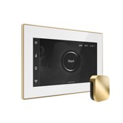 Mr Steam XDream Steam Shower Ctrl Pkg w/iSteamX Control and Steamhead in White Polished Brass