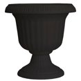 thumbnail image 3 of Southern Patio 14" Lightweight Outdoor Utopian Urn Planter, Black (2 Pack), 3 of 8