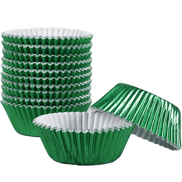 500 Uds. Forros de papel de aluminio para cupcakes, moldes para muffins, tazas para hornear para bodas, cumpleaños, baby showers, fiestas