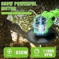 thumbnail image 3 of 24V 650W Electric Grass Trimmer With Battery, Cordless Weed Eater with Wheels, Electric Weed Wacker, Lawn Mower Cordless Pruning Cutter Weed Wacker Garden Trimming Tool, 3 of 10