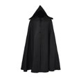 thumbnail image 1 of Capa para hombre, vestido medieval de escenario, túnica retro, capa de manga larga con capucha y tres botones, abrigo usable para hombre y mujer, capa para hombre, 1 of 7