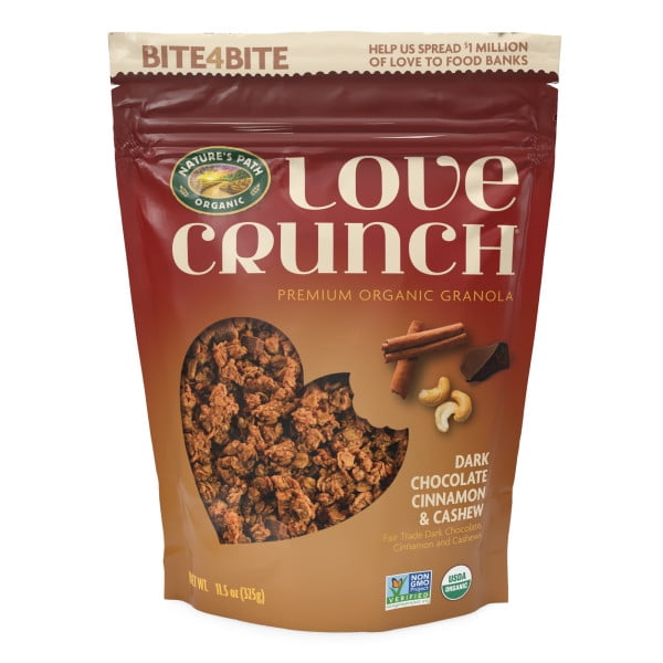 Natures Path Love Crunch Dark Chocolate Cinnamon & Cashew Premium Organic Granola 11.5 oz