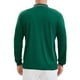 thumbnail image 3 of Camisa polo de golf de negocios de manga larga de color sólido para hombre, ajuste regular, tamaño L, verde, 3 of 6