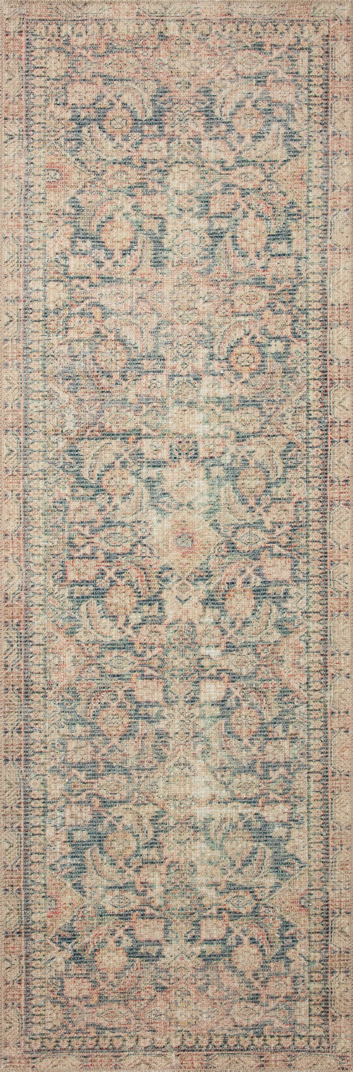 Angela Rose x Loloi Aubrey Navy / Multi 7'-6" x 7'-6" Round Area Rug
