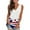 3-Multicolor, variant on Tank Tops for Women Independence Day V-neck Sleeveless Printed T-shirt 6-Multicolor S