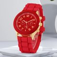 thumbnail image 1 of Reloj Mujer Correa de Silicona Relojes de Moda Femenina para la Vida Diaria Rojo, 1 of 5