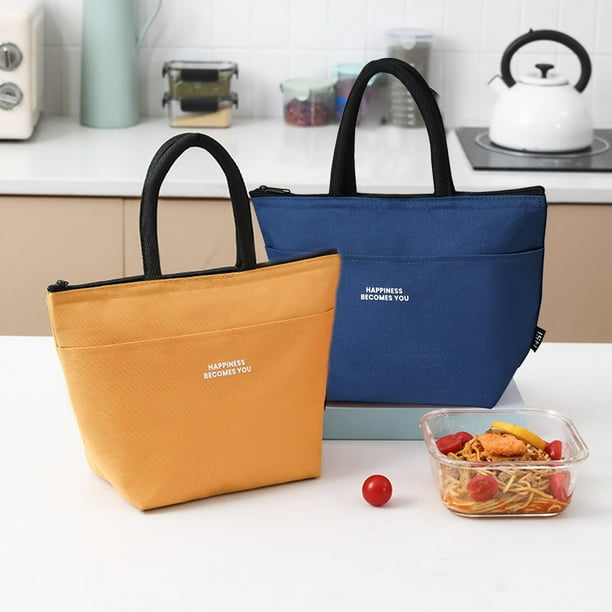 Bolsa de almuerzo aislante para mujeres y hombres - Bolsa reutilizable con papel de aluminio para trabajo, picnic, playa y viajes